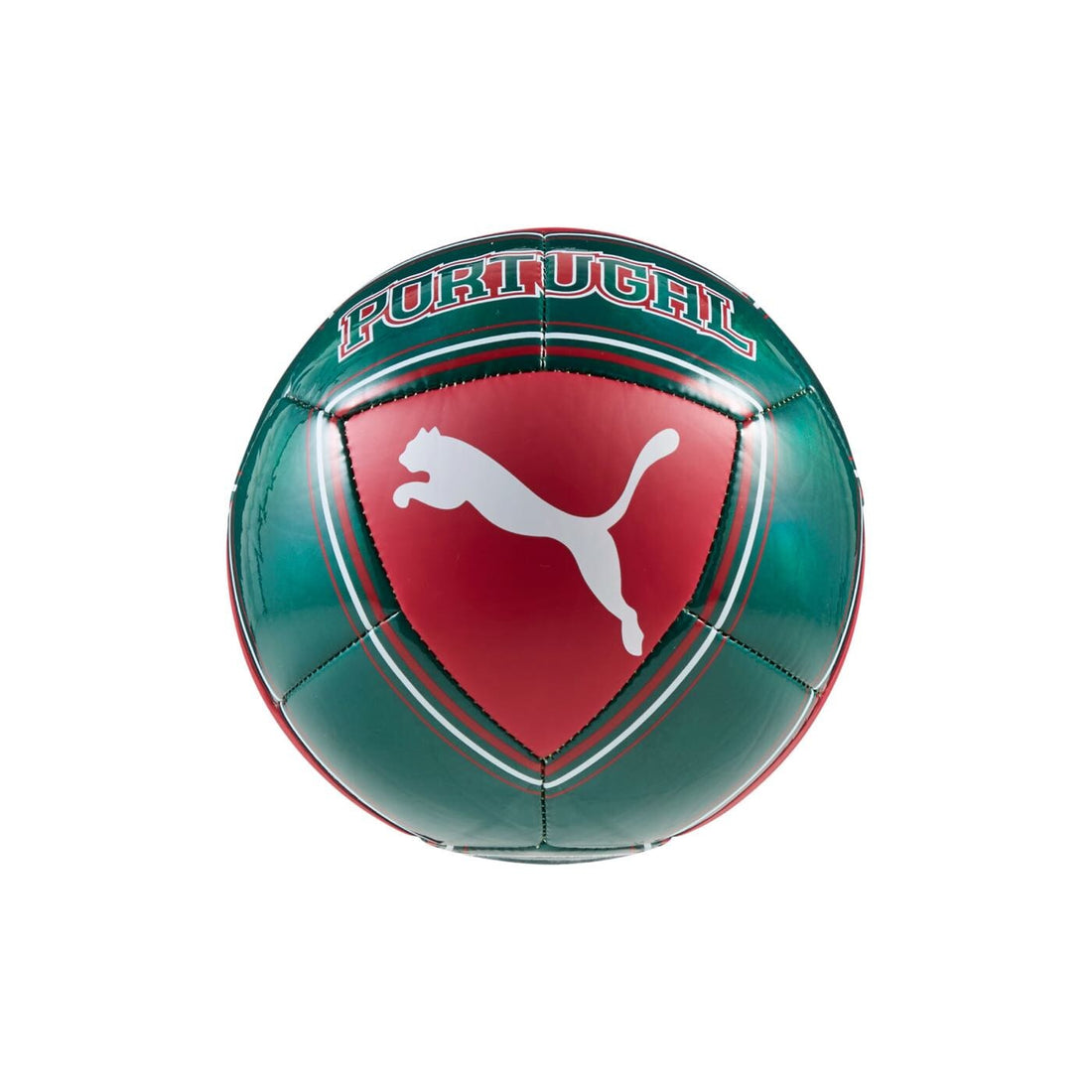 Portugal Culture Mini Soccer Ball front view with Portugal crest and PUMA logo