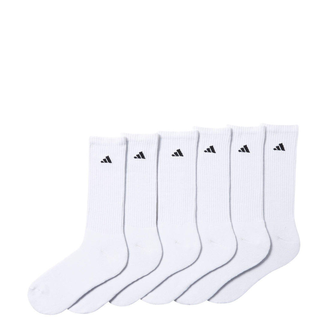 adidas Athletic Cushioned Crew Socks 6 pairs Training Socks adidas White L