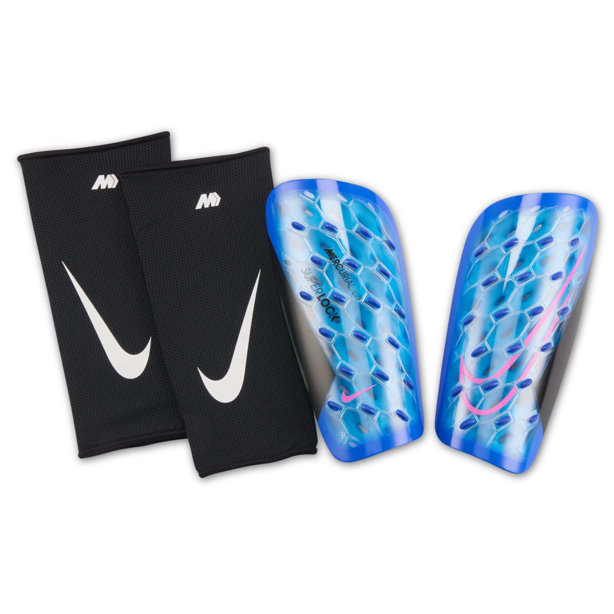 Nike Mercurial Lite SuperLock Shin Guards Nike Blue XS