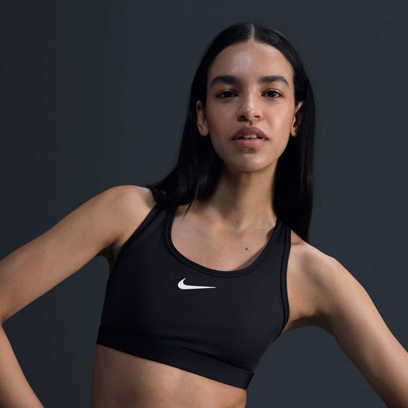 Nike Swoosh Medium Support Training Tops Nike