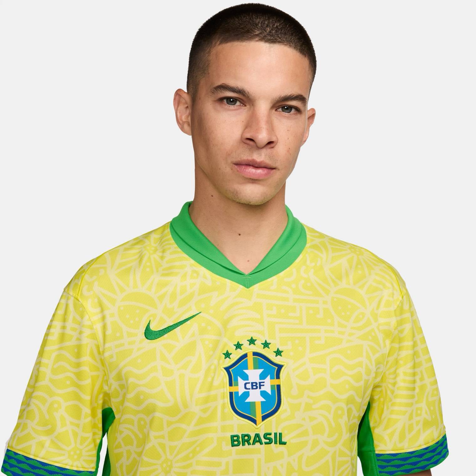 Brazil 2024 Stadium Home Licensed Jerseys Nike