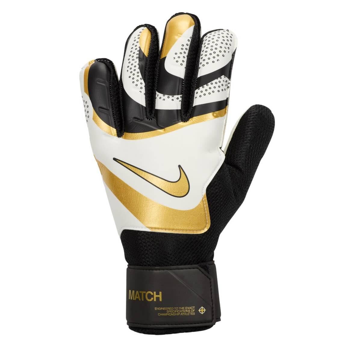 Nike Match Soccer Goalkeeper Gloves Goalie Gloves Nike White / Gold 6
