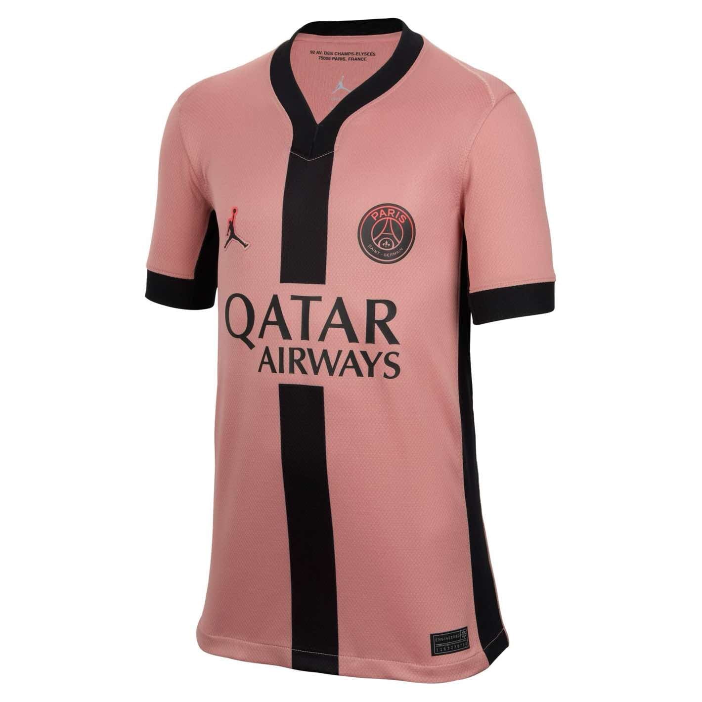 Paris Saint-Germain 2024/25 Stadium Third Licensed Jerseys Nike Pink YXS