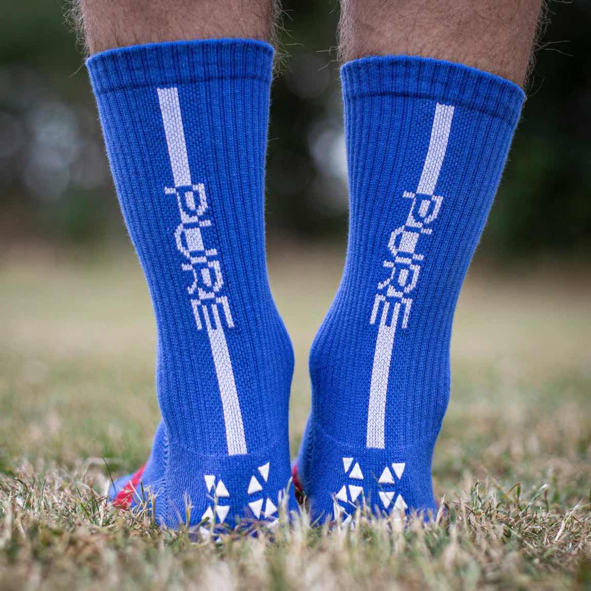 Pure Grip Socks Pro Blue Grip Socks Pure