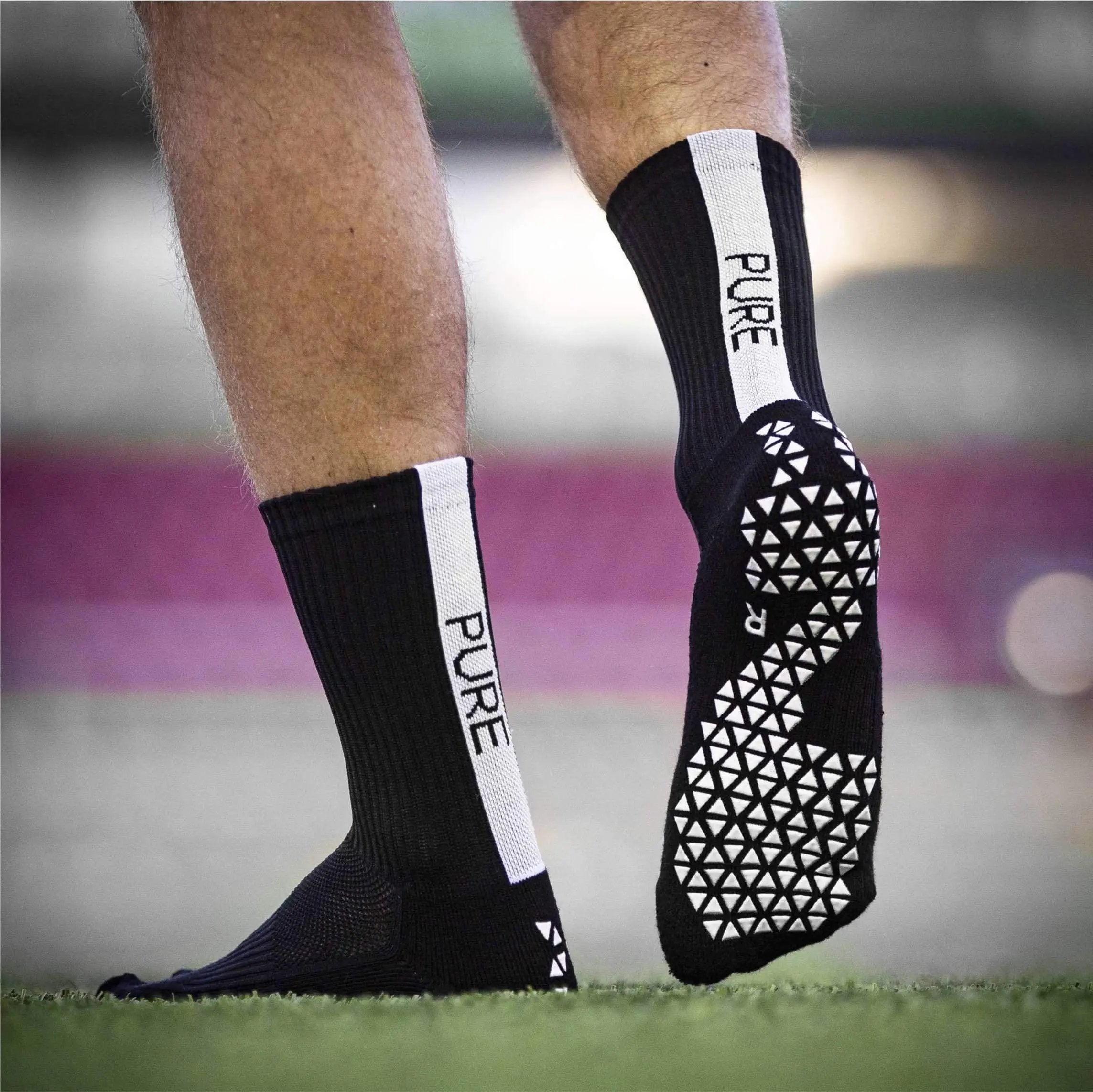 Pure Grip Socks Black Grip Socks Pure Black S