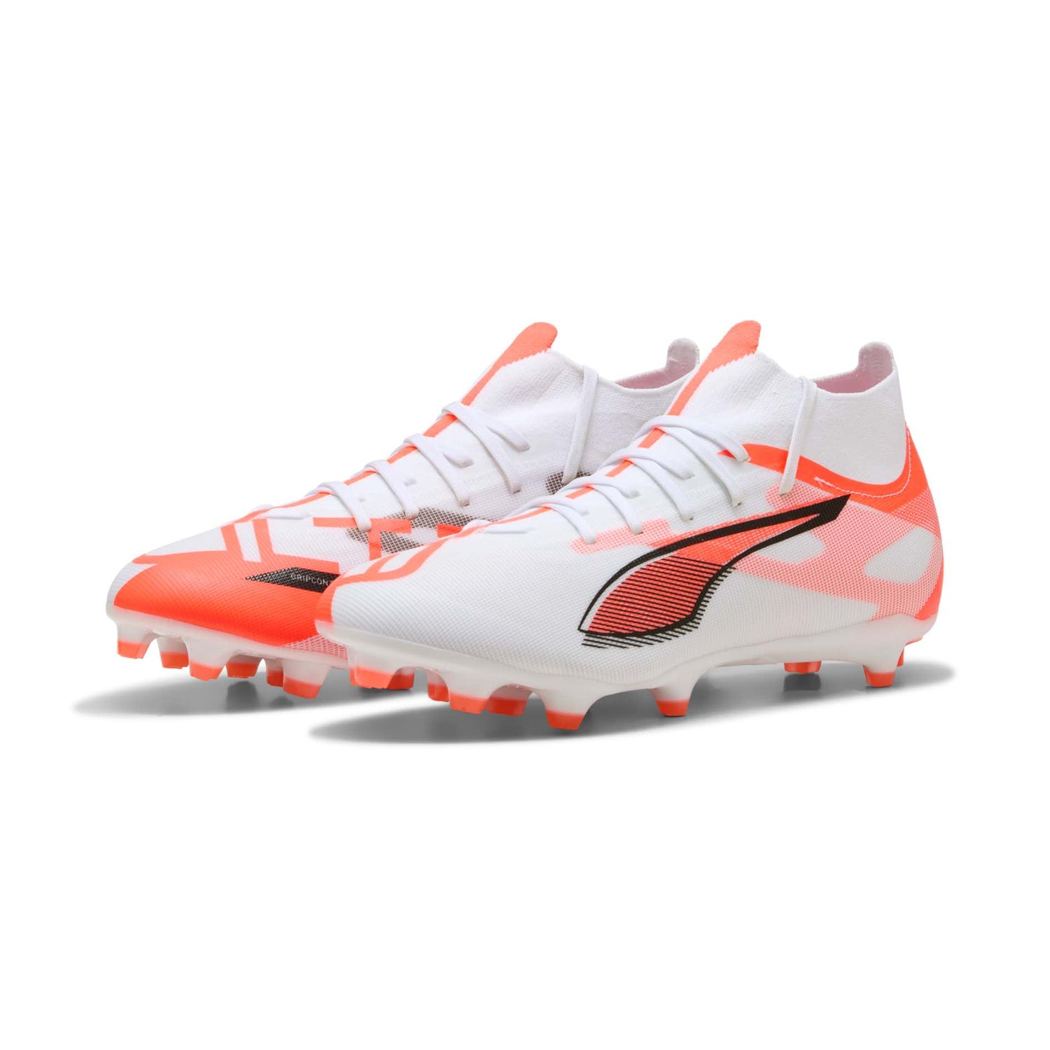 PUMA ULTRA 5 Match+ FG/AG Soccer Cleats with SPEEDSYSTEM and FastTrax studs for rapid acceleration and precise control.