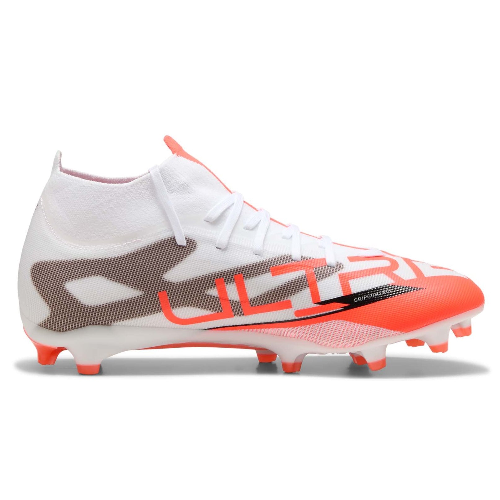 PUMA ULTRA 5 Match+ FG/AG Soccer Cleats with SPEEDSYSTEM and FastTrax studs for rapid acceleration and precise control.