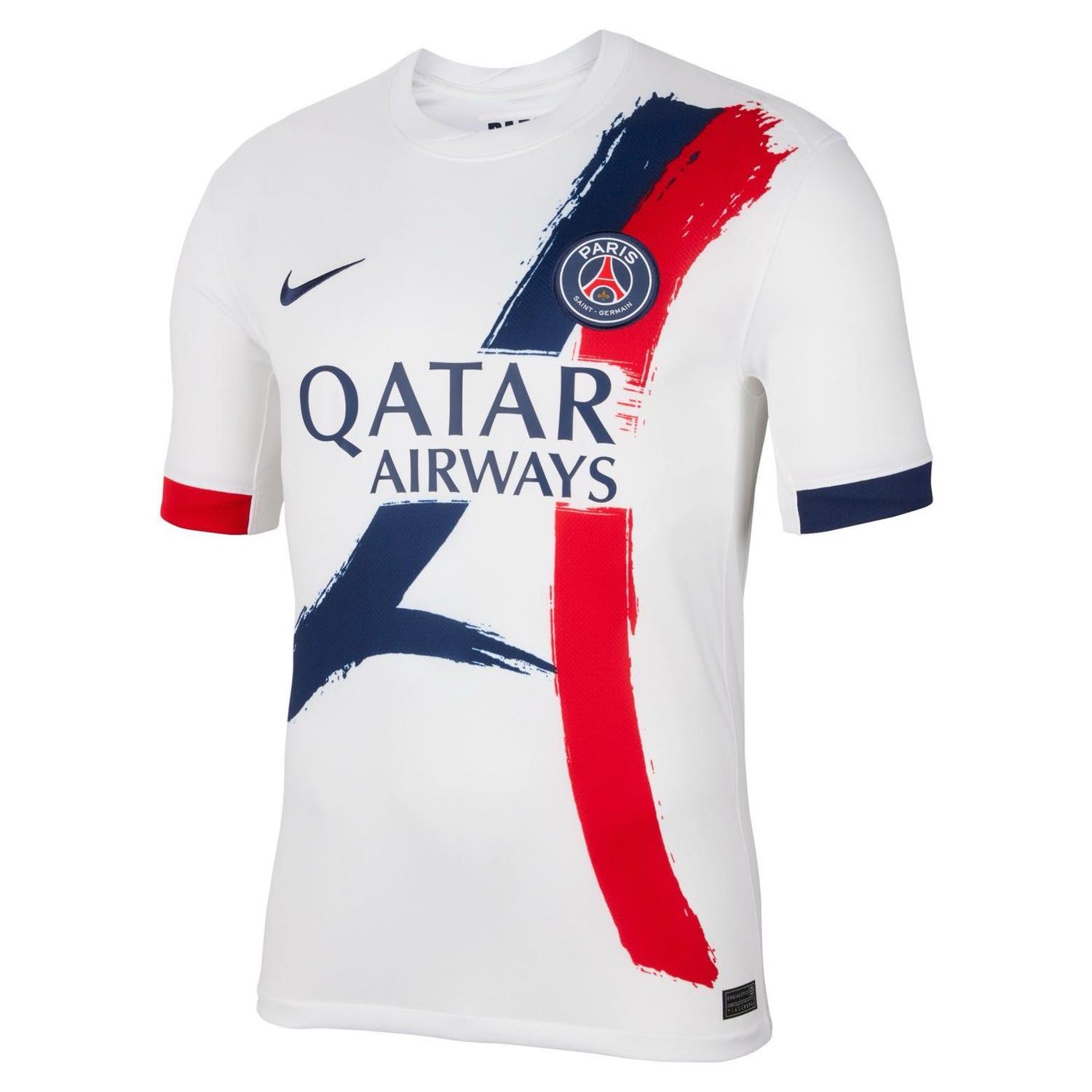 Paris Saint-Germain 2024/25 Stadium Away Licensed Jerseys Nike White S 