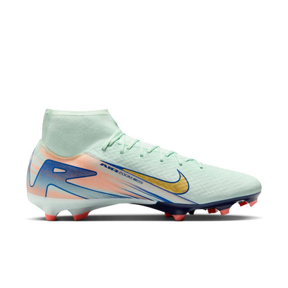 Nike Superfly 10 Academy Mercurial Dream Speed MG high-top soccer cleats, multi-ground cleats with Air Zoom and NikeSkin technology, designed for speed and ball control.