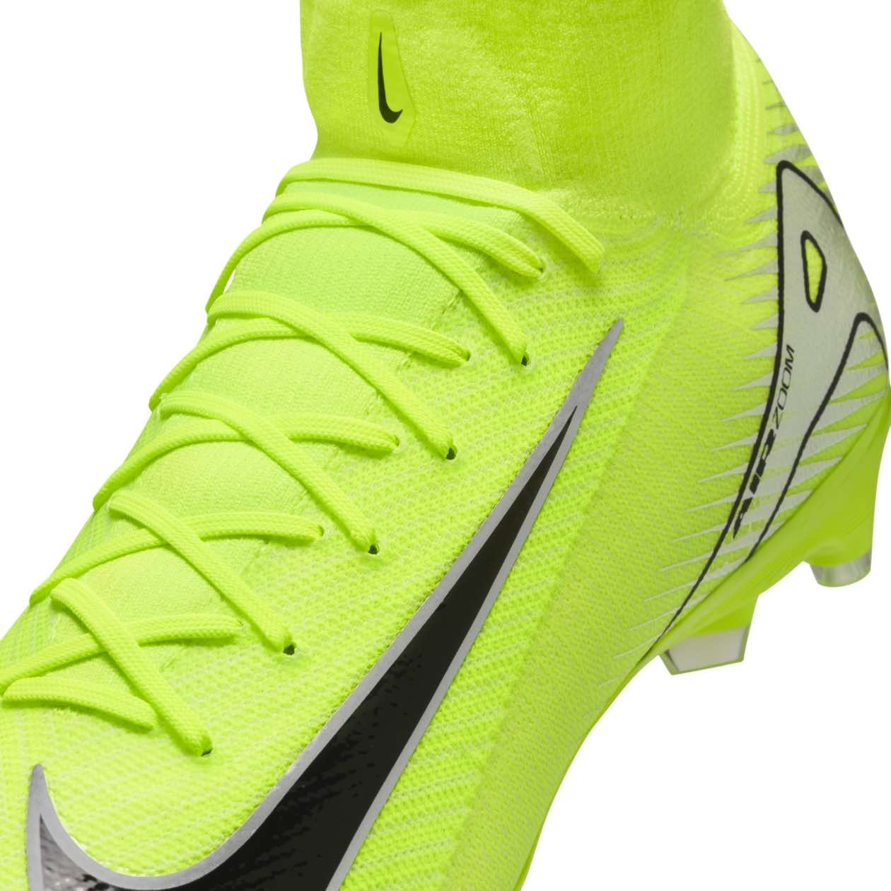 Nike Mercurial Superfly 10 Pro AG-Pro high-top soccer cleats for artificial grass surfaces, featuring Air Zoom and Flyknit technology.