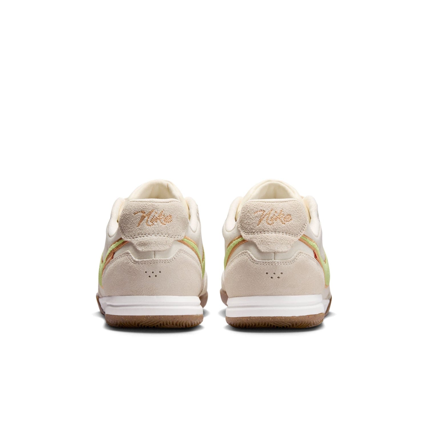 Nike Tiempo Streetgato PRM IC indoor soccer shoes in cream with lime green Swoosh
