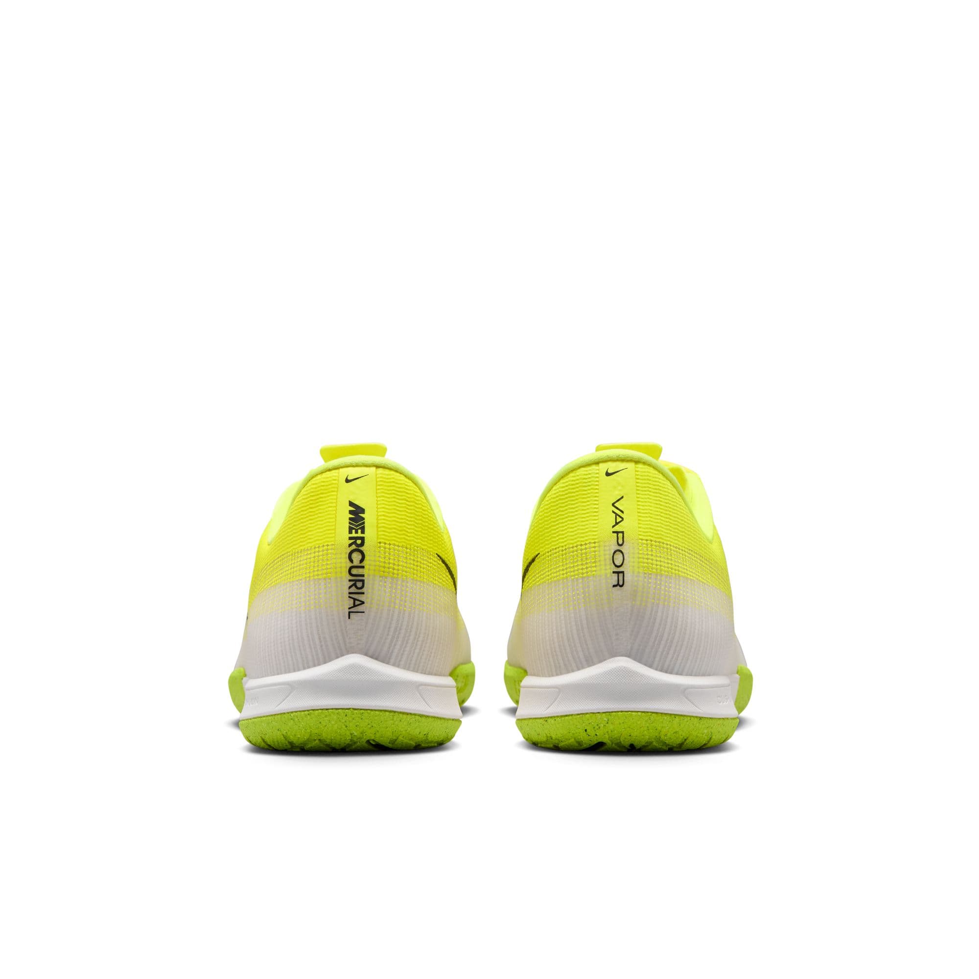 Nike Mercurial Vapor 17 Academy IC indoor court soccer shoes in volt yellow and black.