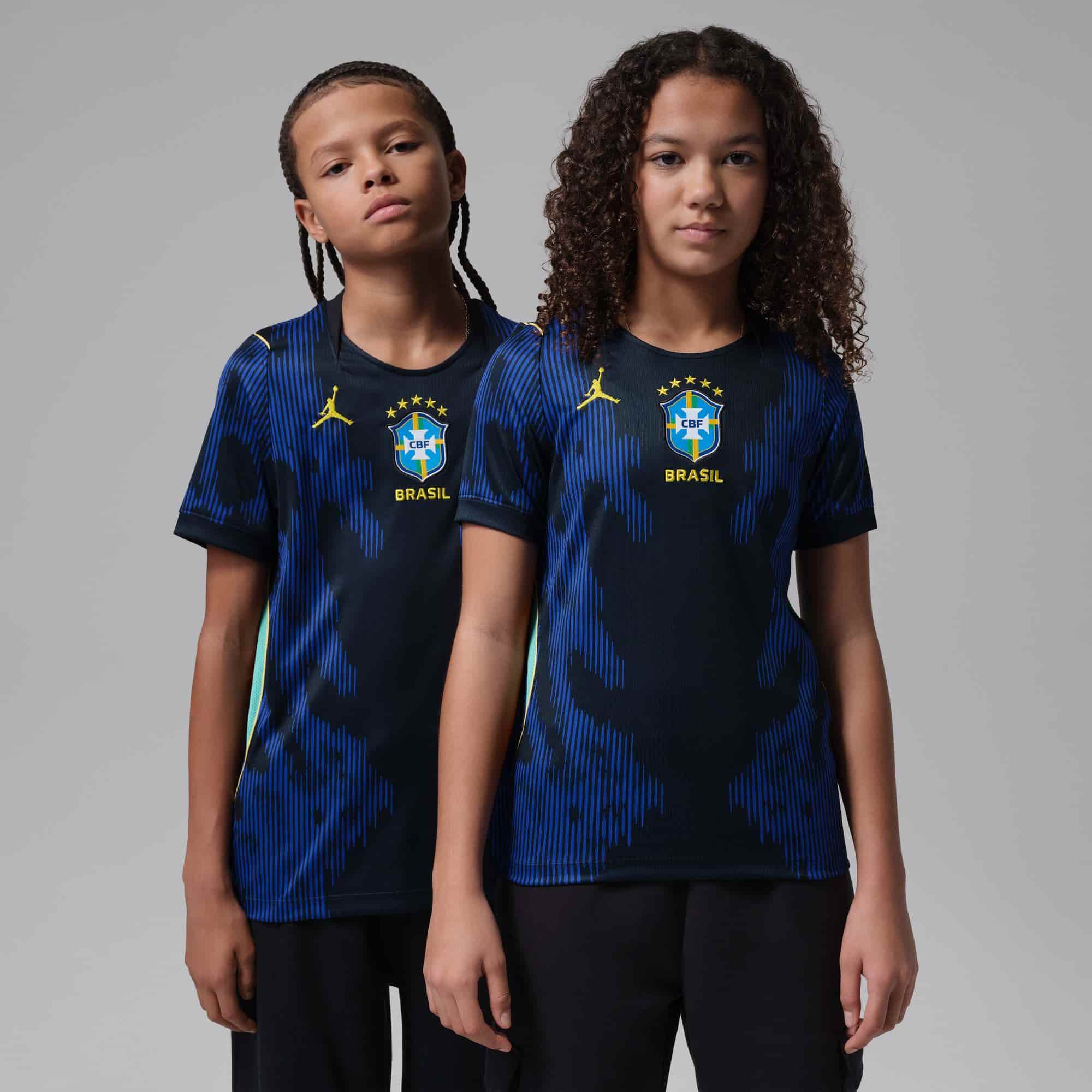 Brazil 2026 Stadium Away Jersey Youth Official Jerseys Nike Blue YXS 