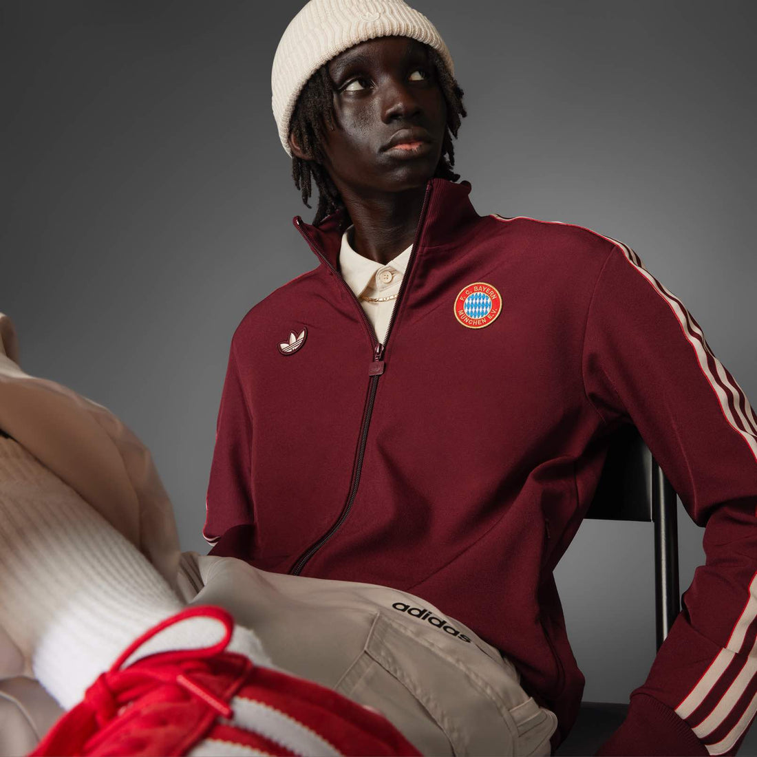 FC Bayern Terrace Icons Track Top Licensed Jerseys adidas