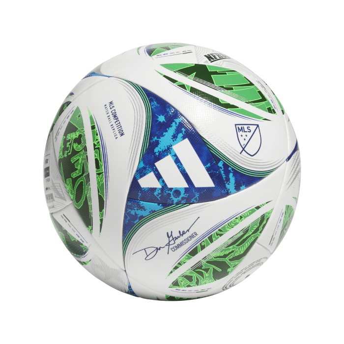 MLS 25 Competition NFHS Soccer Ball with FIFA Quality Pro certification, inspired by the 2025 MLS match ball.