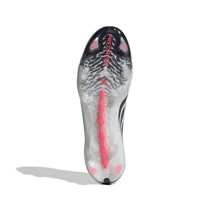 adidas Predator Elite Laceless FG soccer cleats in white, pink and black with firm-ground outsole