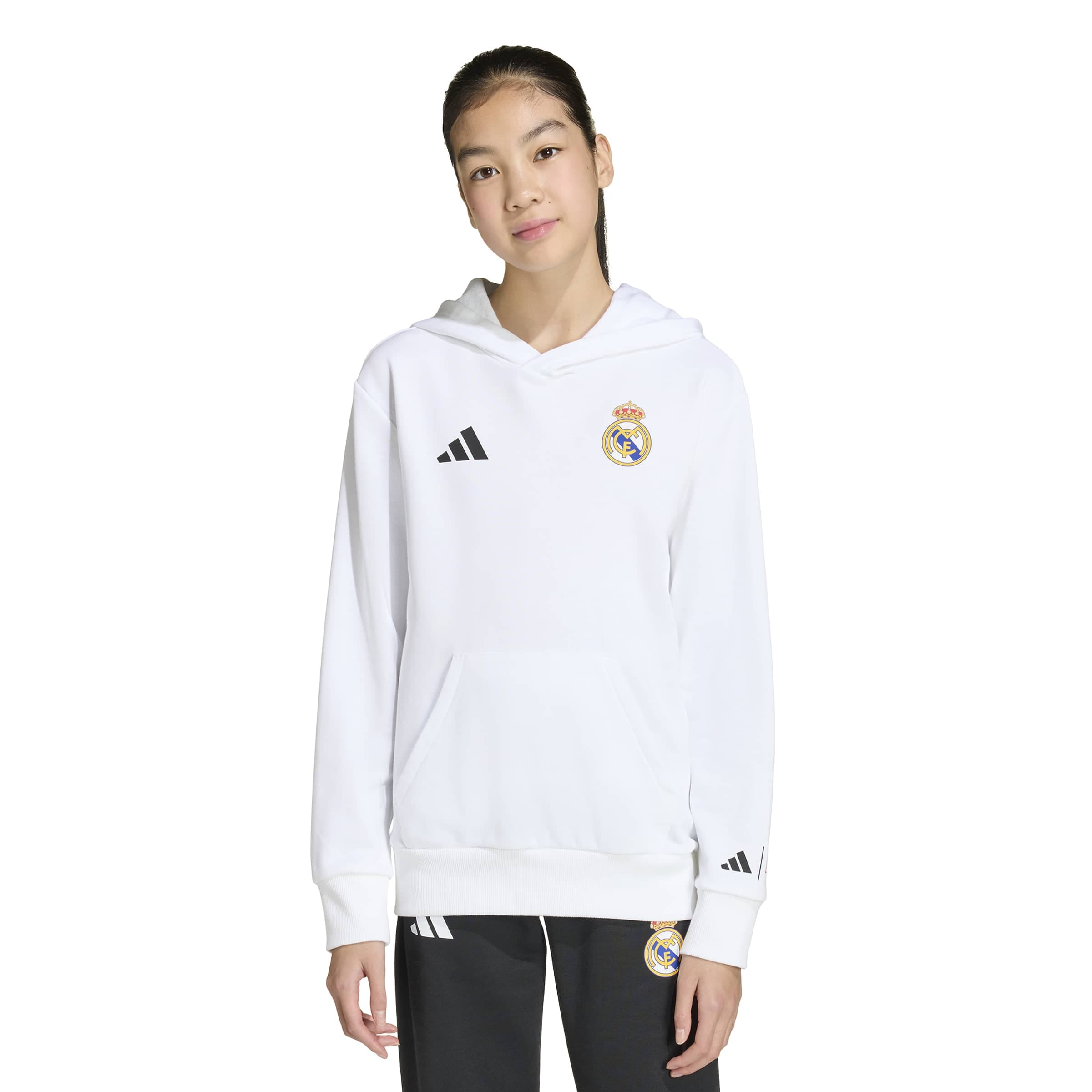 adidas Real Madrid Avengers Hoodie Jr. Pre-match Tops adidas White YXS 