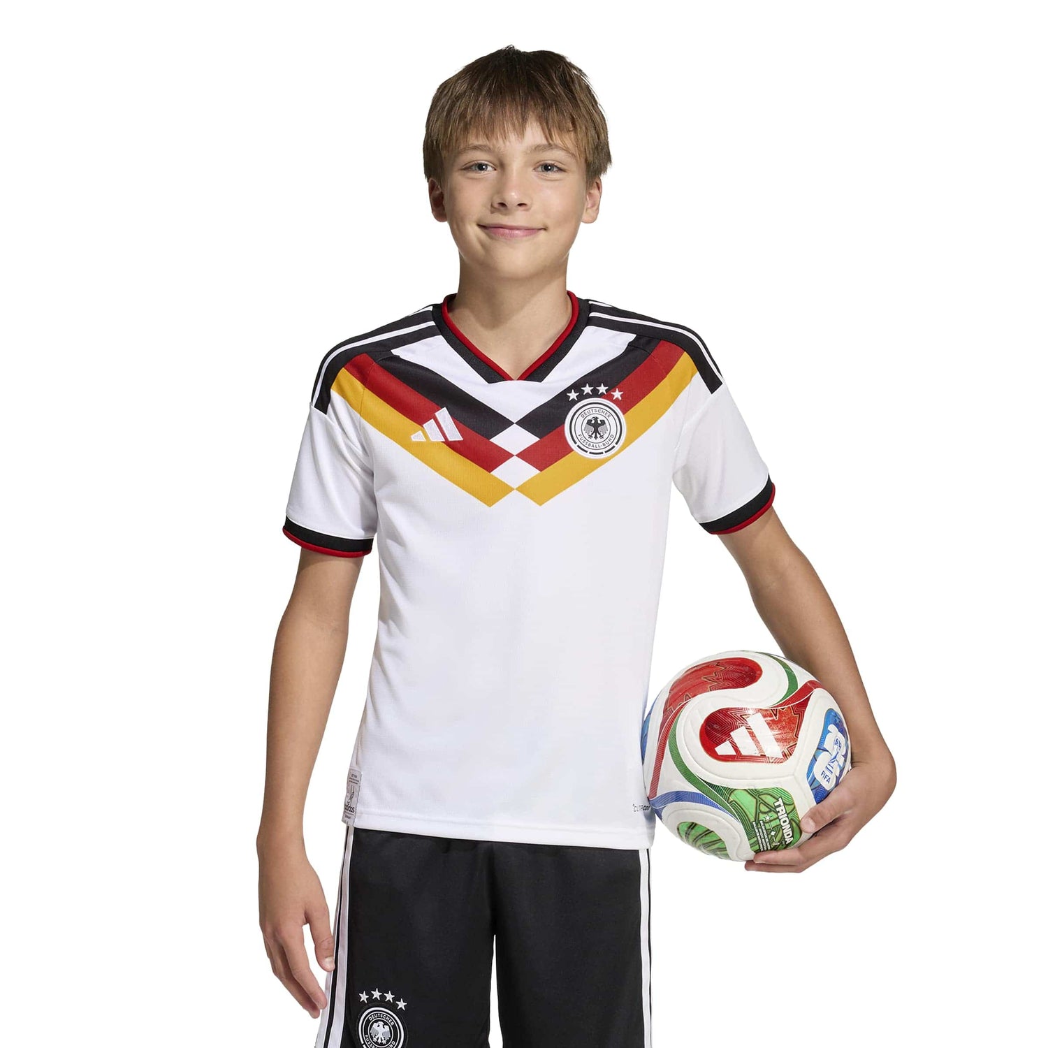 Germany 26 Home Jersey Jr. Official Jerseys adidas White YXS 