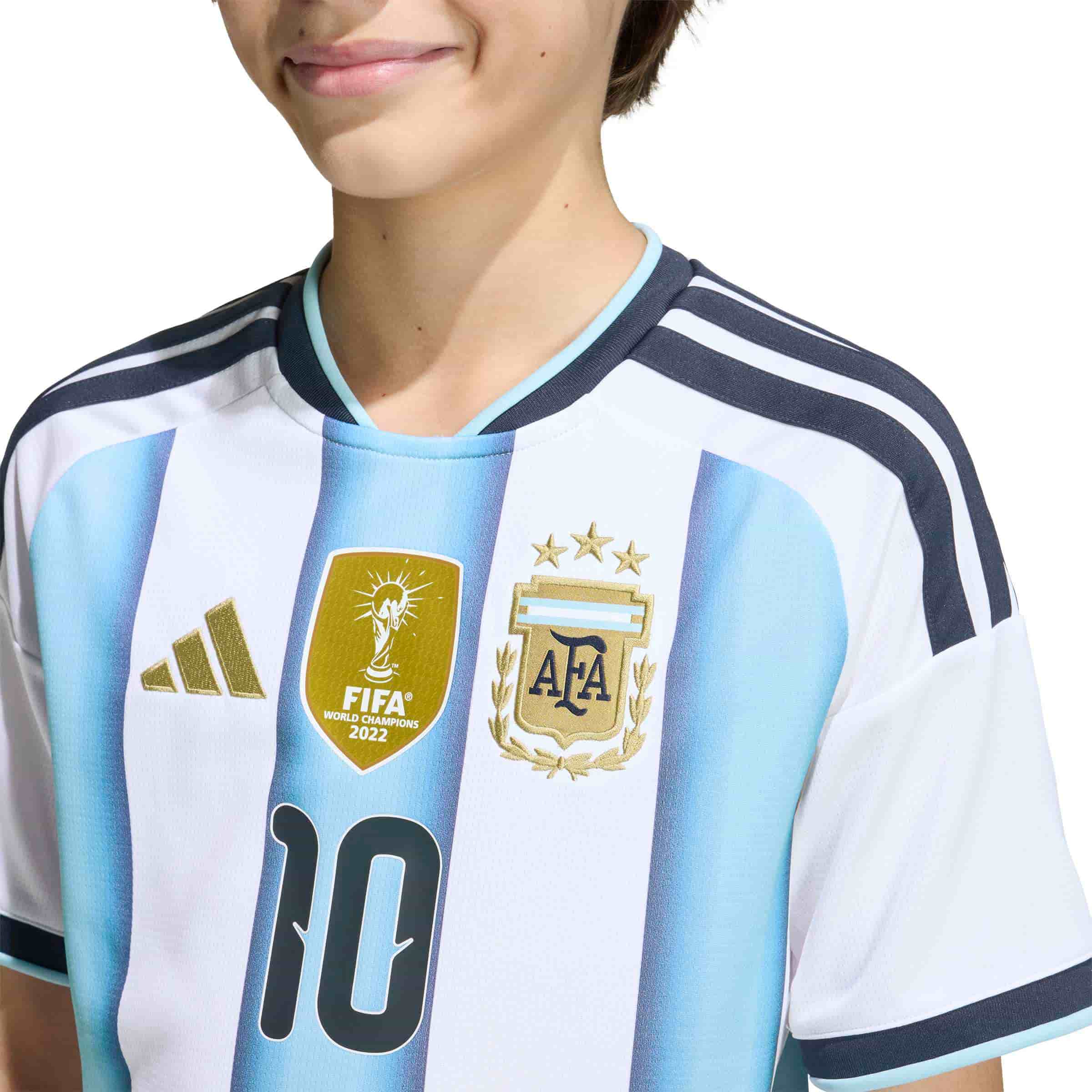 Argentina 26 Home Messi Jersey Jr. Official Jerseys adidas 