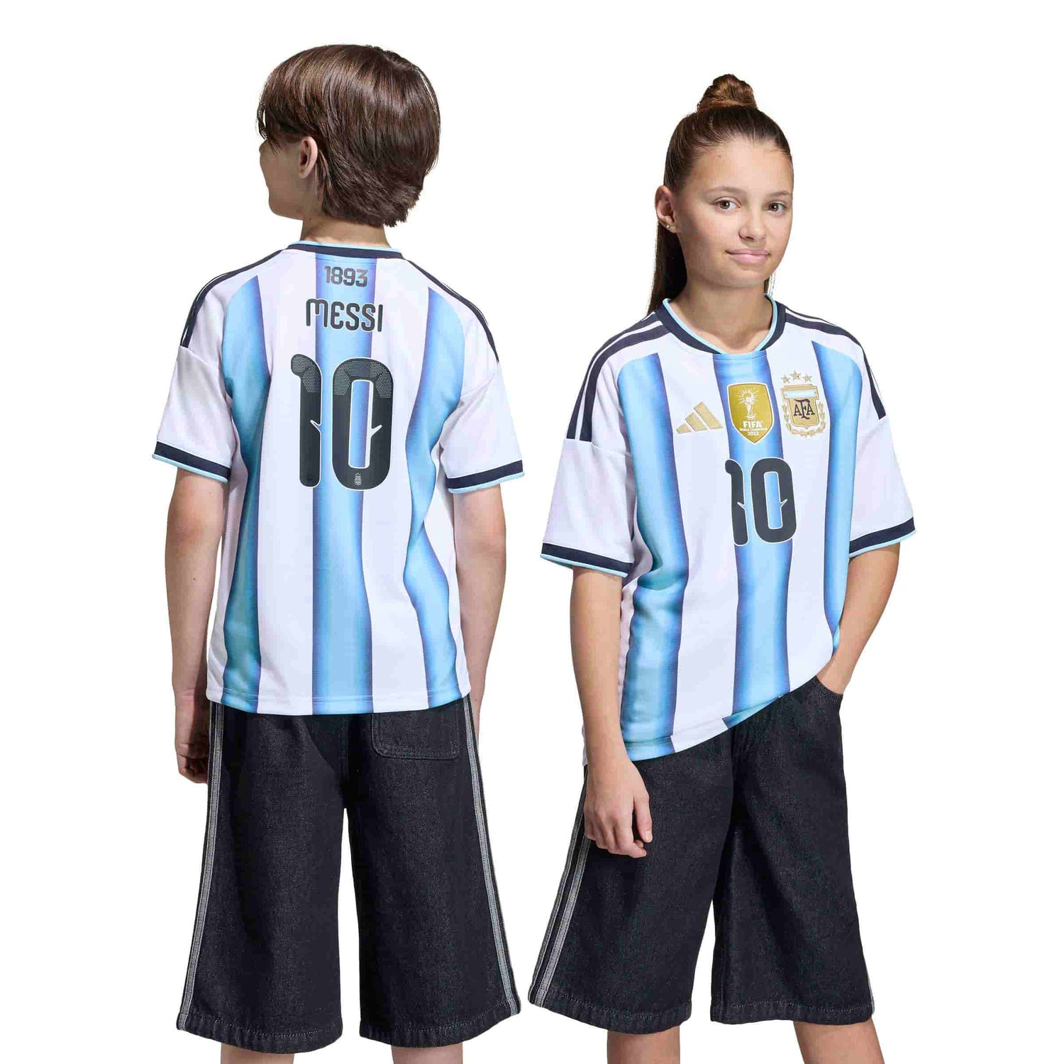 Argentina 26 Home Messi Jersey Jr. Official Jerseys adidas 