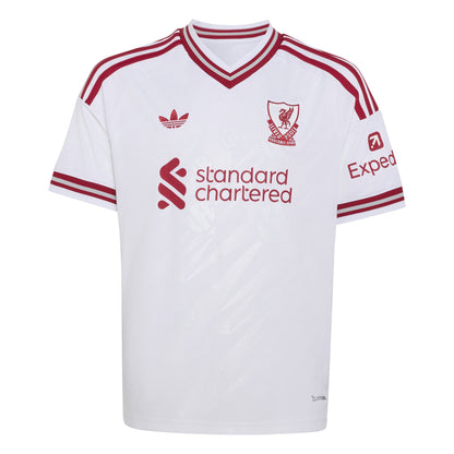 Liverpool FC 26/27 Away Jersey Youth Official Jerseys adidas White YXS 