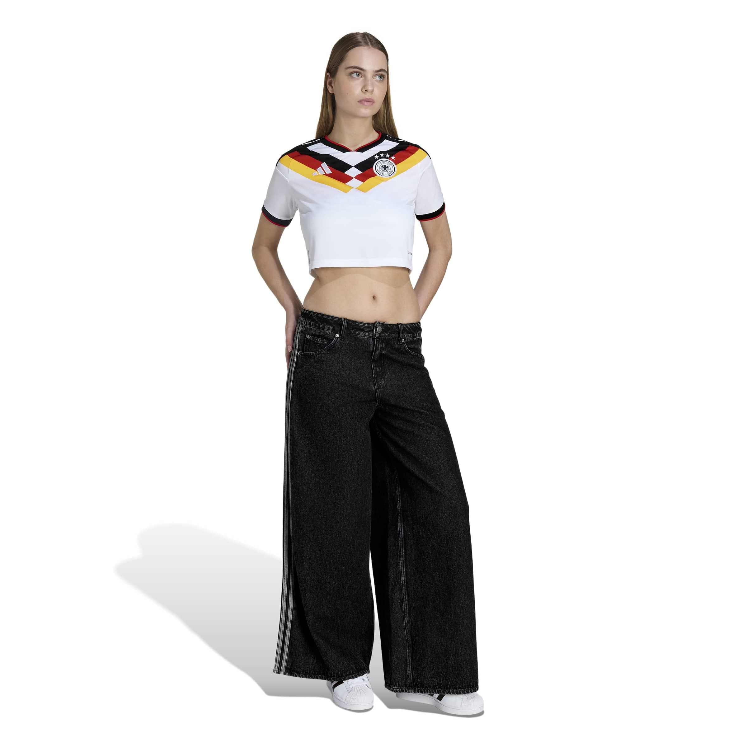 Germany 26 Home Cropped Jersey Official Jerseys adidas 