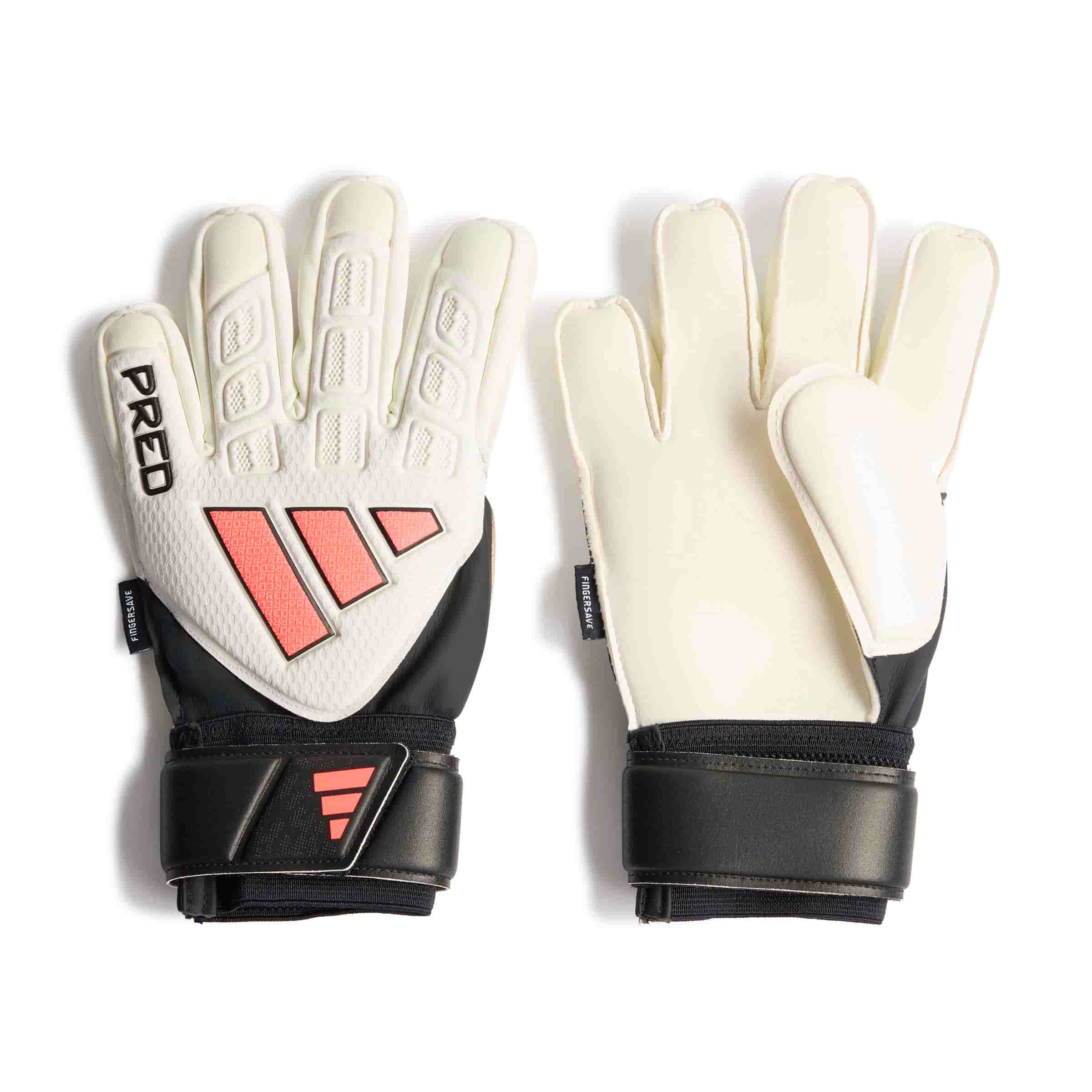 adidas Predator Match Fingersave Goalkeeper Glove Youth Goalkeeper Gloves adidas White 3 