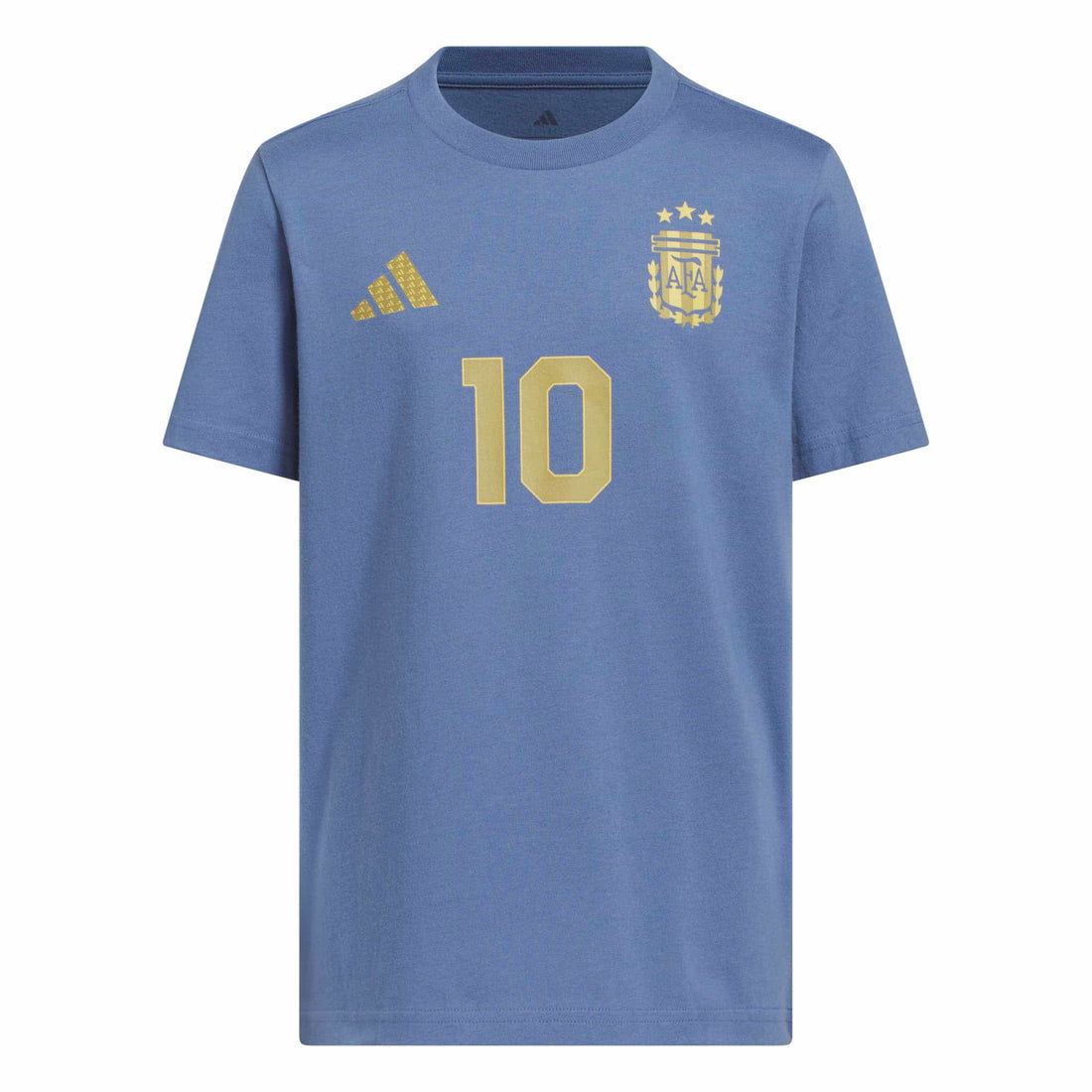 MESSI NAME &amp; NUMBER GRAPHIC T-Shirt Jr. Official Jerseys adidas Blue YXS 