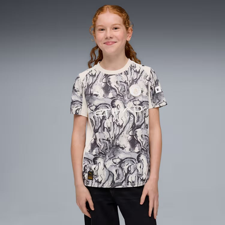 Manchester City x Year of the Horse Jr. Official Jerseys PUMA White YS 