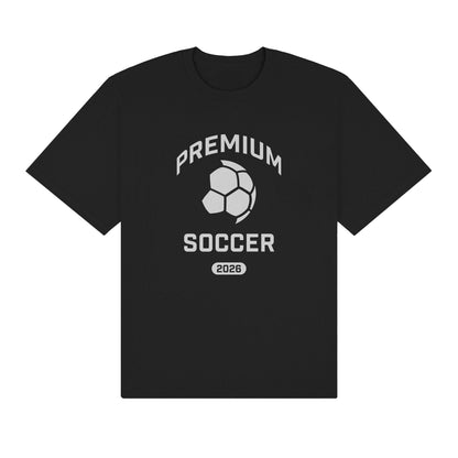 Premium Soccer Varsity T-Shirt Lifestyle Wear Premium Soccer Black XS 